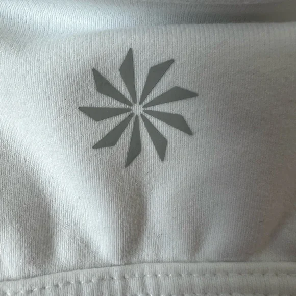 Athleta size medium white double strap, sports bra with removable cups EUC - Picture 2 of 6